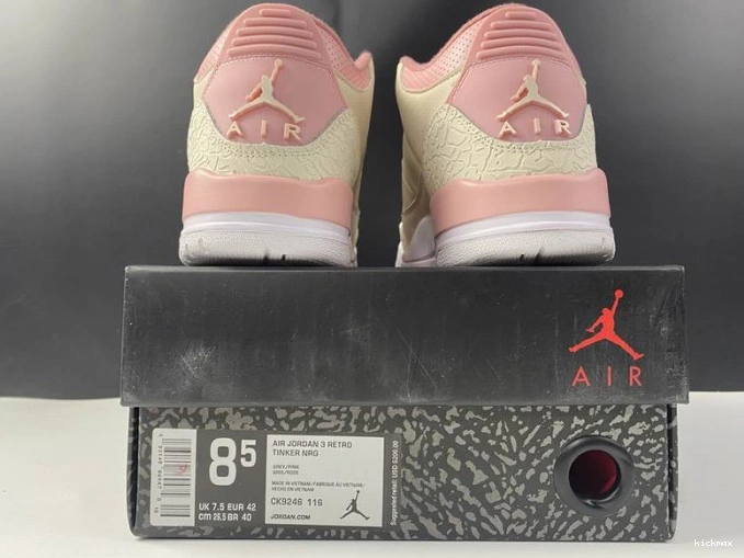 Rep Pink (W) Sail Air 3 Rust CK9246-116 Jordan Retro 0630